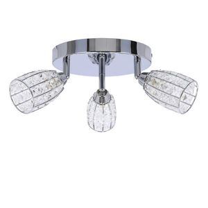 Stropní lampa Shiba chrom, plafond 3x15W g9, stínidlo transparentní obraz