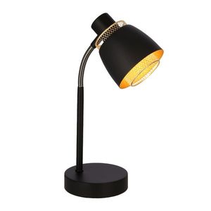 Stolní lampa Aleksandria, stínidlo e14, černá+zlatá obraz