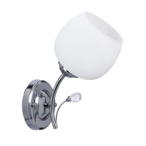 Nástěnná lampa Estar chromová, E27, bílé stínidlo obraz