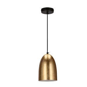 Závěsná lampa Icaro černá 1X40W E27 zlaté stínidlo obraz