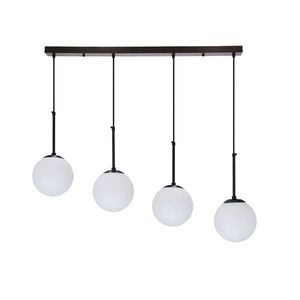 Závěsné lampy Pompei černé, stínidlo 4X4X40 E27 bílé obraz