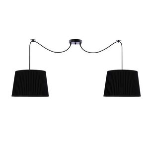 Závěsná lampa Gillo černá, 2x40W, stínidlo E27, černé obraz