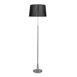 Stojací lampa Dera, saténová, 1x60W, stínidlo E27, černá obraz