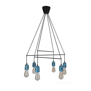 Závěsná lampa Vider černá 6x40W e27 obraz