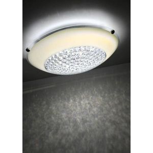 Bílá LED stropní lampa s krystaly Priština obraz