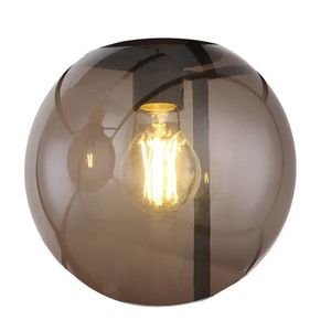 Kulaté stínidlo z kouřového skla pro retro lampu obraz