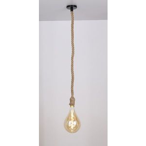 Závěsná lampa E27 100cm hnědý kabel obraz