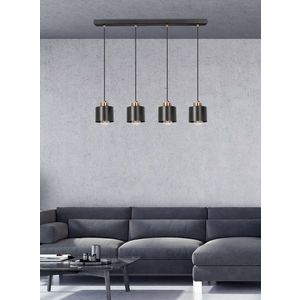 Závěsná lampa černá 4xE27 Olena obraz