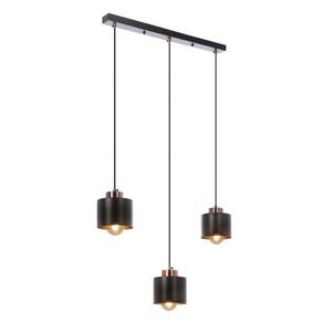 Závěsná lampa černá 3xE27 Olena obraz