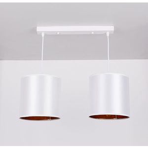 Závěsná lampa bílý pásek 2xE27 Atlanta obraz
