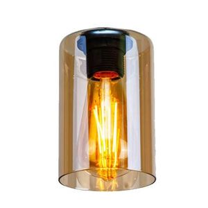 Hnědé skleněné stínidlo E27 pro bistro lampu obraz