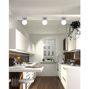 Stropní lampa s bílým kulovým stínidlem Oden obraz
