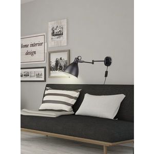 Nástěnná lampa černá nastavitelná 1xE27 Espera obraz