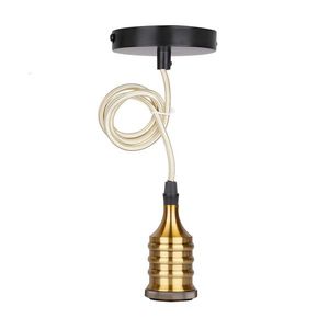 Patinovaná/černá kovová závěsná lampa E27 obraz