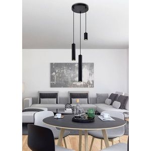 Závěsná lampa černá deska 3x25W Tubo obraz