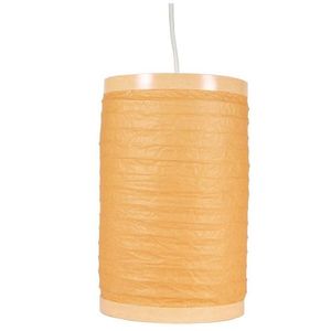 Papírová závěsná lampa oranžová 60W E27 Feng obraz