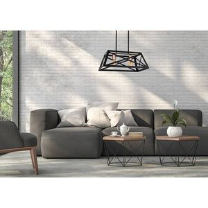 Černá kovová závěsná lampa 2x40W E27 Origami obraz