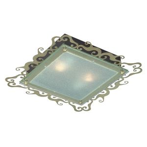 Stropní lampa Casablanca 2X60W E27 38cm patinovaná čtvercová obraz