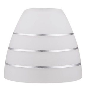 Bílé pruhované skleněné stínidlo E27 pro lampy Simpli obraz