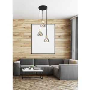 Závěsná lampa zlatá 3xE14 18cm Gregory obraz