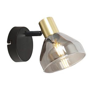 Zlatá skleněná nástěnná lampa 1xE14 Gregory obraz