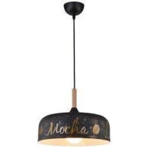 Černo-zlatá kuchyňská závěsná lampa 1xE27 Mocca obraz
