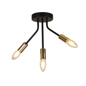Černo-zlatá stropní lampa 3x40W E14 Tiara obraz