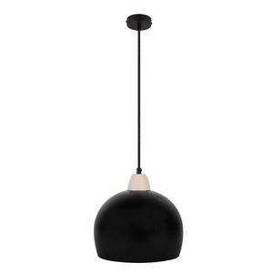 Závěsná lampa s černým hliníkovým stínidlem 60W E27 Monroe obraz