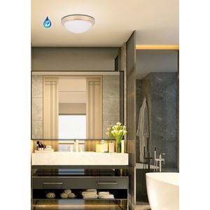 Skleněná stropní lampa zlatá IP44 stropní lampa 60W E27 Roda obraz