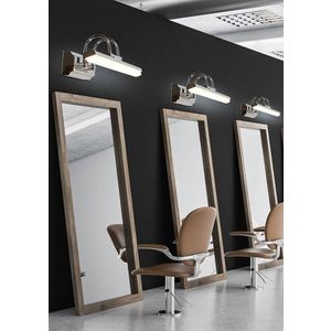 Nástěnná koupelnová lampa chromová LED 7W 40cm nastavitelná Gizel obraz