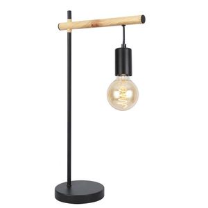 Stolní lampa Izzy černá + dřevěná obraz