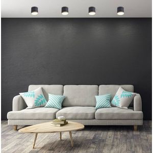 Černá a dřevěná stropní lampa 8, 8x7, 5cm trubice obraz