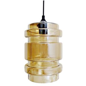Skleněná stropní závěsná lampa jantarová 60W E27 Decorado obraz