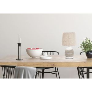 Béžová keramická stolní lampa Ambon obraz
