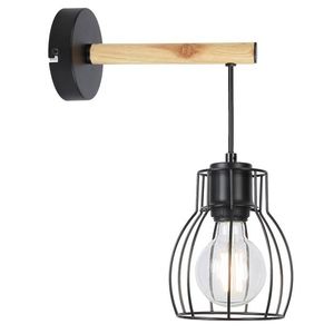 Černá nástěnná lampa Bernita obraz