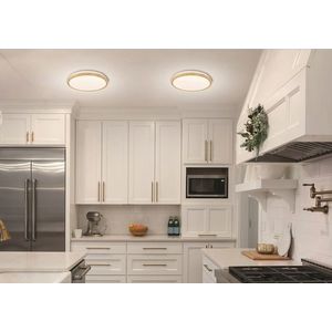STROPNÍ SVÍTIDLO KATO 500 mm LEDEA LED 32W KOV BÍLÉ, SVĚTLÉ DŘEVO obraz