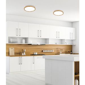 stropní lampa Kato LED 16W bílá, světlé dřevo obraz