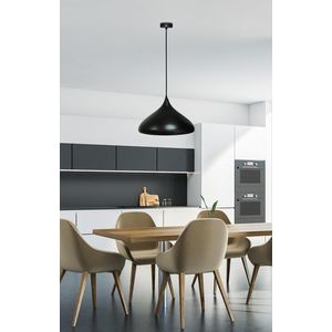 Závěsná lampa černá 42cm Viborg Ledea obraz