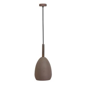 Závěsná lampa hnědá kov/dřevo E27 Flen Ledea obraz