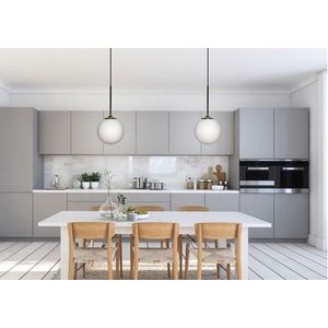 Závěsná lampa zlatá/bílá koule 18cm Glasgow Ledea obraz