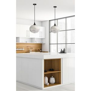 Černá/Průhledná závěsná lampa Exeter Ledea 240 mm obraz