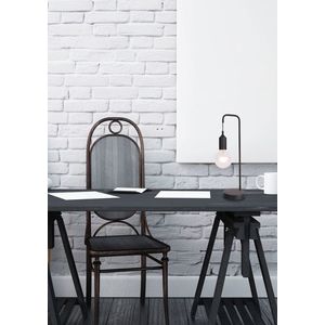 Černá kovová stolní lampa Laren Ledea obraz