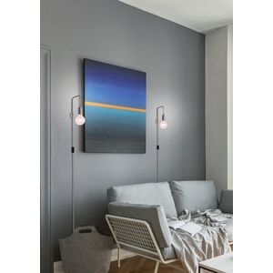 Šedá nástěnná lampa s kabelem Laren Ledea lampa obraz