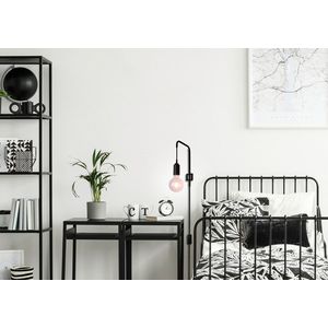 Černá nástěnná lampa s kabelem Laren Ledea lampa obraz