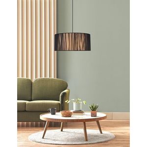 Černá dřevěná závěsná lampa 45cm Kioto Ledea obraz