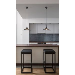 Závěsná lampa černá 25cm Kiruna S Ledea obraz
