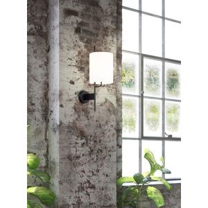 Černobílá kovová nástěnná lampa Tokyo Ledea obraz