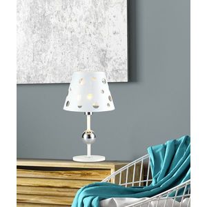 Bílá stolní lampa Batley Ledea s otvory obraz