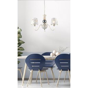 Bílý lustrový závěsný lampa 3xE14 Batley Ledea obraz