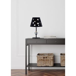Černá stolní lampa Batley Ledea s otvory obraz